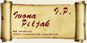 Ivona Piljak vizit kartica